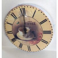 L77113 - Ceas metalic retro pt. perete - COFFEE - ANT-CH