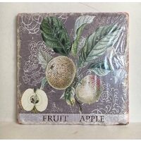 288008 - Placuta ceramica 16X16cm - decorata cu mere - ANT-CH