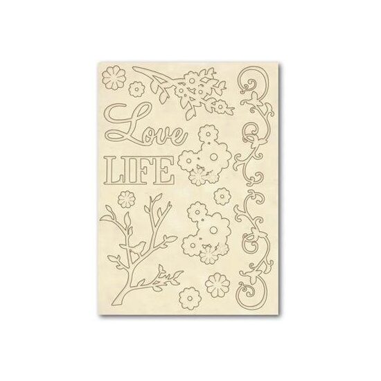 KLSP011 - Figurine lemn - coala A5 - love life - Stamperia.