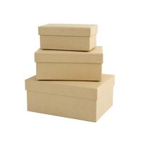 PMA-1742201 Set 3 cutii dreptunghiulare din carton - DP-CRAFT