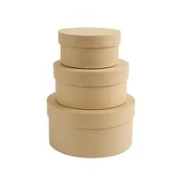PMA-1742202 Set 3 cutii rotunde din carton - DP-CRAFT