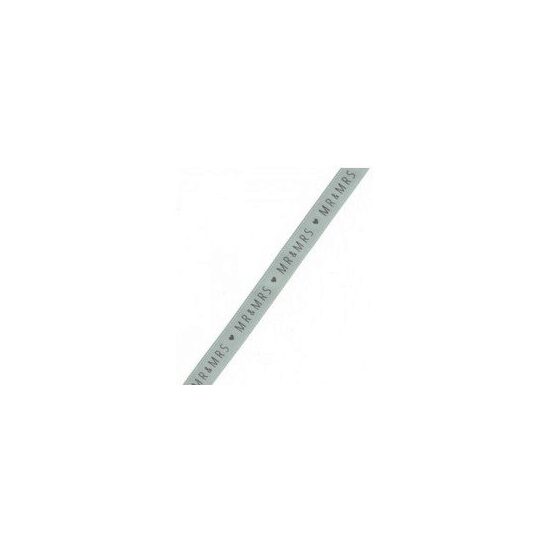 PMA-158511 Panglica satin 0.9 cm x 10 m, silver MR & MRS - DP-CRAFT