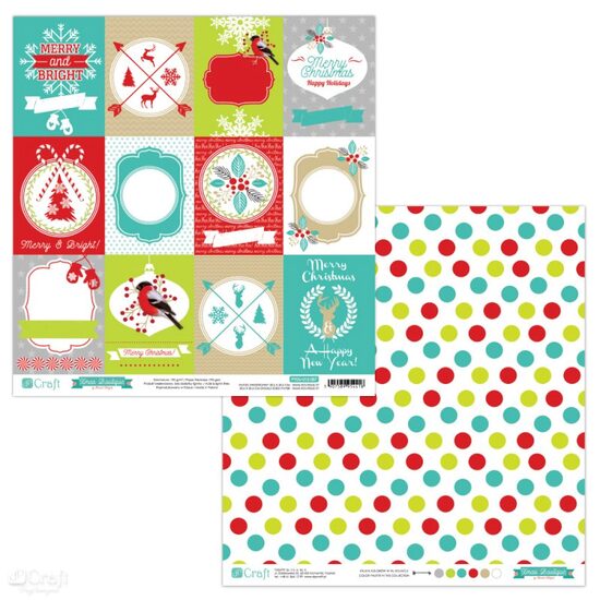 PYDU-012-P07 Hartie scrap booking - 30.5x30.5 Xmas Boutique 7 - DP CRAFT