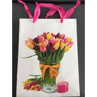 488422 - Punga cadou hartie cu Lalele - 18x23x10cm - ANT-CH