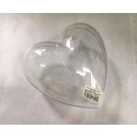 23310 - Inima plastic 16cm - din 2 bucati cu separator inauntru - Pentart