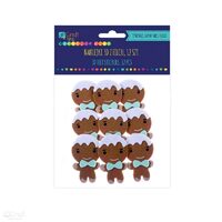 KSFI-066 - Set 10 figurine fetru autoadezive - omulet - DP CRAFT