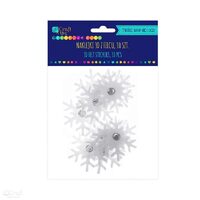 KSFI-069 - Set 10 figurine fetru autoadezive - fulgi albi - DP CRAFT