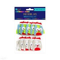 KSFI-121 - Set 10 figurine fetru autoadezive - bufnite - DP CRAFT