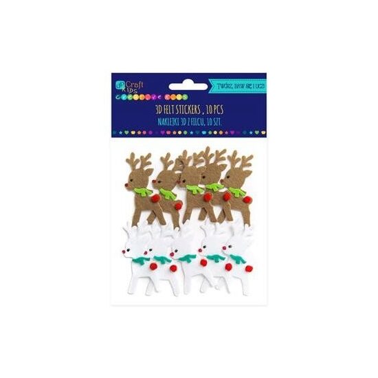 KSFI-127 - Set 10 figurine fetru autoadezive - reni - DP CRAFT