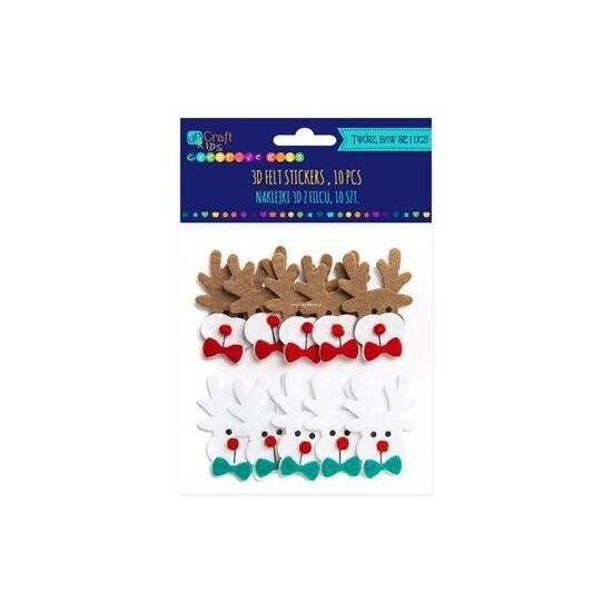 KSFI-128 - Set 10 figurine fetru autoadezive - reni 2 - DP CRAFT