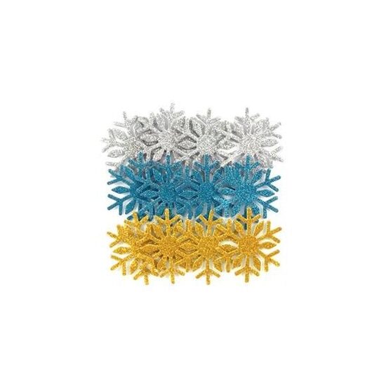 KSPI-113 - Set 12 fulgi foam aurii/albastrii/argintii - DP CRAFT