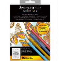 SPECN-C-PP4-BUT - Bloc 16 planse de colorat Colorista - A4 - Buterfly garden - CRAFTERS