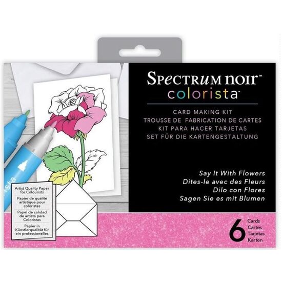 SPECN-C-MKIT-SAY - Kit pt confectionat felicitari Colorista - Say it with Flowers - Crafters