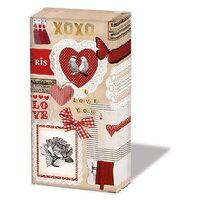 12209805 Set 10 servetele mini 21.5x22 - love ticket