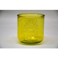 223450 - Suport din sticla pentru lumanare - galben - 9 x 8.5 cm - ANT-CH