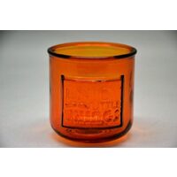 223452 - Suport din sticla pentru lumanare - orange - 9 x 8.5 cm - ANT-CH