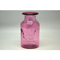 223458 - Vaza din sticla - roz - 9 x 15.5 cm - ANT-CH