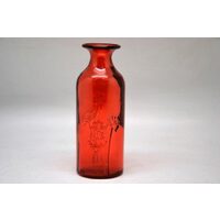 223455 - Vaza din sticla - rosie - 6.5 x 18.5 cm - ANT-CH