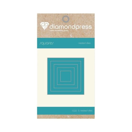 DP1172 Set 5 cuttere - Nested Squares - Diamond Press