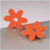 0808574 - floare din fetru 0.6 mm x 8 cm - orange - CS-R