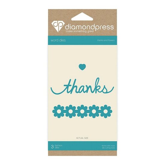 DP1186 Set 3 cuttere Fashion - Thanks and flowers - Diamond Press