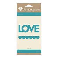 DP1188 Set 2 cuttere Fashion - Love and hearts - Diamond Press