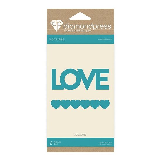 DP1188 Set 2 cuttere Fashion - Love and hearts - Diamond Press