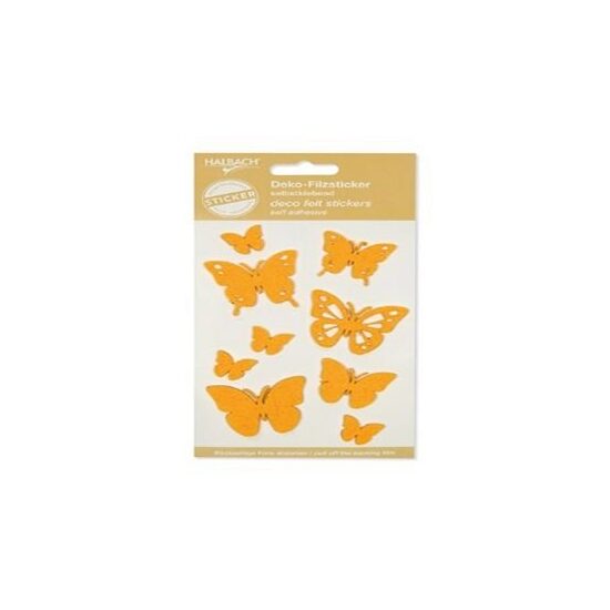 62342-000-968 - Set 9 fluturi din fetru - autocolanti - orange - CS-R