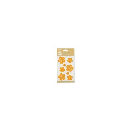 62341-000-968 - Set 8 flori din fetru - autocolante - orange - CS-R