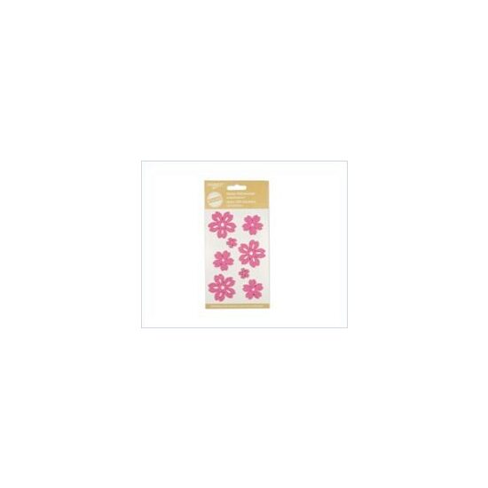 62341-000-512 - Set 8 flori din fetru - autocolante - roz - CS-R