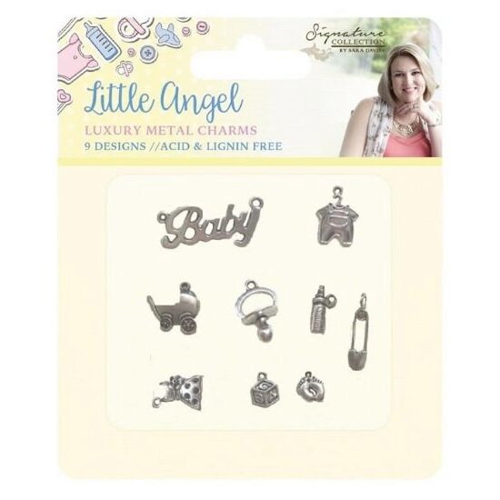 S-LA-CHAR Luxury metal charms 9 buc/set - Little Angel - Crafters Companion