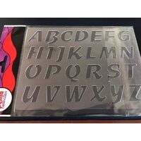 24103 - Sablon plastic A5 , 3D - S24 alfabet - Pentart