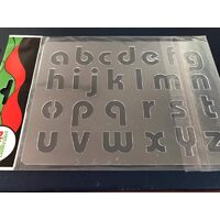 24101 - Sablon plastic A5 , 3D - S22 alfabet - Pentart