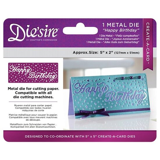 DS-CAD-HAPPY Cutter Happy Birthday - Crafters Companion