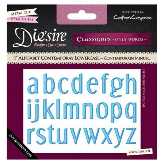 DS-C-1LOW-CON Set 26 cuttere - Alphabet Contemorary Lowercase - Crafters Companion