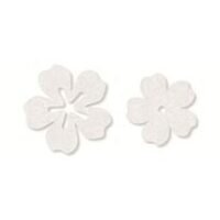 62145-000-11 - Set 24 flori din fetru - albe - CS-R