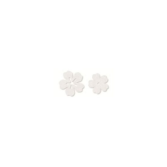 62145-000-11 - Set 24 flori din fetru - albe - CS-R