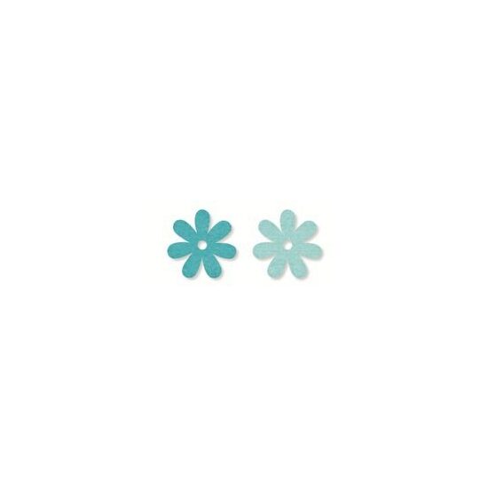 62145-000-34 - Set 24 flori din fetru - turcuaz - CS-R