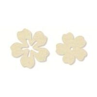 62145-000-70 - Set 24 flori din fetru - ivory - CS-R