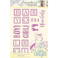 S-LA-ST-HEA Set 16 stampile acrilice New Baby - Crafters Companion