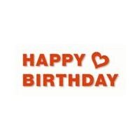 11955-015-77 - Figurina din fetru - Happy Birthday - red - CS-R