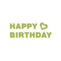 11955-015-563 - Figurina din fetru - Happy Birthday - verde - CS-R
