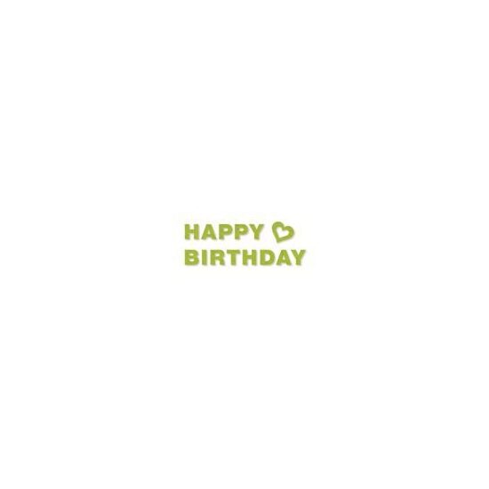 11955-015-563 - Figurina din fetru - Happy Birthday - verde - CS-R