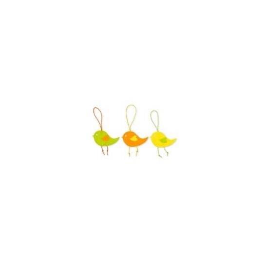 63040-065-968 - Set 3 puisori din fetru cu agatatoare - galbeni/verzi/orange - CS-R