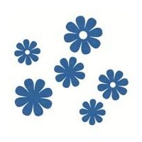 61754-000-103 - Set 12 flori din fetru - albastre - CS-R