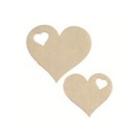 11856-000-70 - Set 8 inimi din fetru - ivory - CS-R