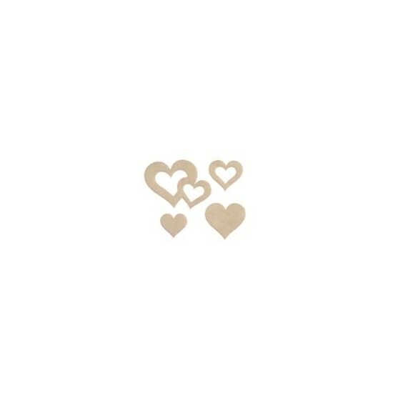 11857-000-70 - Set 8 inimi din fetru - ivory - CS-R
