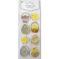 DPNK-021 - Set 8 stickere 3D - oua/puisori/cosulete - DP CRAFT