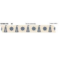 157089 - 3VS - Rola panglica Hotex - Vintage Style - 15mm.x3m - Marina - bleu - crem