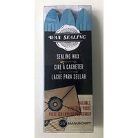 MSH7633BLU - Set 3 batoane de ceara cu fitil - 9.5 x 1.3 cm - baby blue